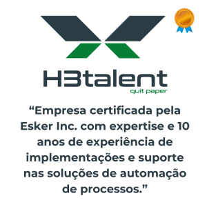 “Empresa certificada pela Esker Inc. com 10 anos de experiência nas soluções”
